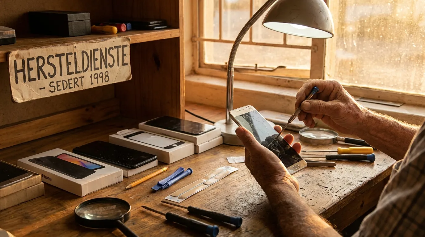 Phone repair work at MK Electronics in Robertson
